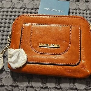 Marta Ponti Women's Orange Leather Wallet